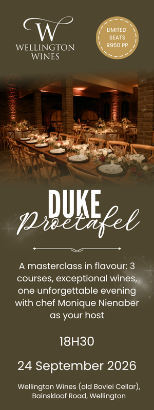 Duke Proetafel, wine-and-food experience, cooking classes, things to do Cape Winelands, Duke Wines, Chef Monique Nienaber, chef, cooking demos, wine tasting