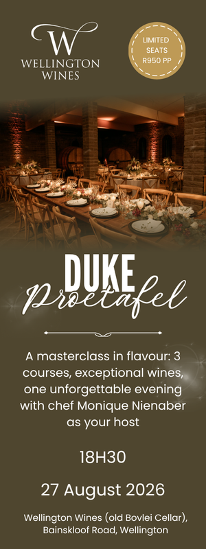Duke Proetafel, wine-and-food experience, cooking classes, things to do Cape Winelands, Duke Wines, Chef Monique Nienaber, chef, cooking demos, wine tasting