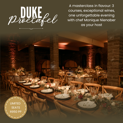 Duke Proetafel, Winelands Experiences, Things to do in Cape Winelands, wine and food experiences, cooking demonstrations